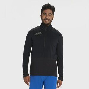 HOKA Men's 1/2 Zip Midlayer Size XL In Black